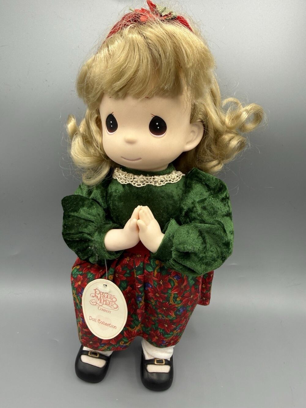 Precious Moments Beth Doll 16” 1999 Item 1314 Christmas Dress W Tags Blonde